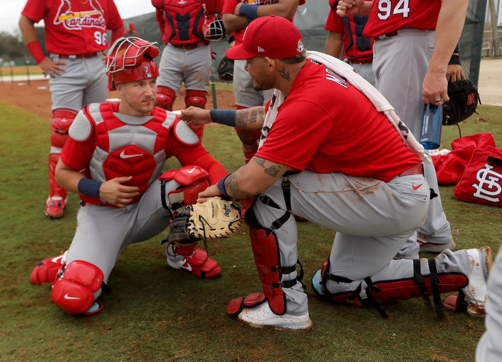 Rain shows during Saturday workout at Spring Training